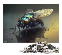 Puzzle di insetti e mosche da 500 pezzi per adulti e puzzle in legno per gli amanti dei puzzle 500 pezzi (52x38 cm)