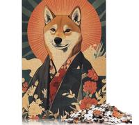 Puzzle di kimono giapponese Shiba Inu, attività divertente da fare a casa, puzzle di cartone di alta qualità per adulti e adolescenti, regali per la festa del papà, 1000 pezzi (75x50 cm)