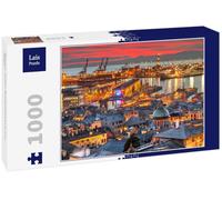 Puzzle di Lais Genova, Italia Skyline della Città Presso Il Porto 1000 Pezzi