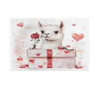 Puzzle di lama alpaca per uomini e donne, 1000 pezzi, puzzle regalo divertente per San Valentino, regalo per feste con animali, decorazione per la casa