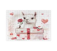 Puzzle di lama alpaca per uomini e donne, 300 pezzi, puzzle regalo divertente per San Valentino, regalo per feste con animali, decorazione per la casa in famiglia