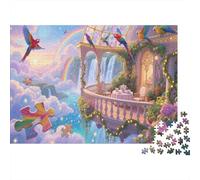 Puzzle di Legno 1000 Pezzi per Adulti e Bambini sopra i 14 Anni con Immagine di Balcone e Pappagallo Dimensione 75x50cm Perfetto per Decorazioni Indoor Divertente Sfida per Famiglie e Amici