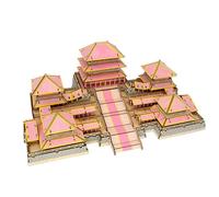 puzzle di legno 3D, Città antica Puzzle 3D in legno Autoassemblaggio Rompicapo fai-da-te Regalo for ornamento for la scrivania di casa