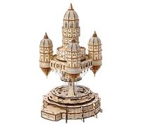 puzzle di legno 3D, Kit Castello nel cielo in legno 3D con luci a LED, senza colla, dimensioni multiple for la decorazione della scrivania(521PCS)