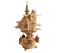 puzzle di legno 3D, Kit Castello nel cielo in legno 3D con luci a LED, senza colla, dimensioni multiple for la decorazione della scrivania(465PCS)
