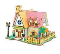 puzzle di legno 3D, Villa Puzzle 3D in legno Modello di puzzle autoassemblante Fai da te Rompicapo Decorazioni for la casa Regalo