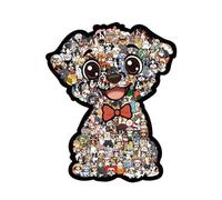 Puzzle Di Legno A Forma Di Cane,Kit Decorativo Per Giocattoli Di Precisione Da 160 Pezzi - Cornice Per Puzzle Di Cani | Per Bambini Amanti Dei Cani Famiglia Amici Casa Parete