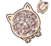 Puzzle Di Legno A Forma Di Gatto - 135 Pezzi Kit Per Decorazione E Giocattolo,Puzzle A Incastro In Legno Con Gatto,Per Amanti Dei Gatti Casa Scaffale Famiglia Amici Interni Adulti Bambini