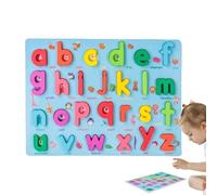 Puzzle di legno 'alfabeto, puzzle di lettere per i più piccoli,Puzzle di lettere 'alfabeto lavabile colorato per - Attività di apprendimento precoce, tavola di puzzle decorativa educativa per
