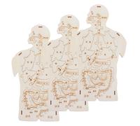 Puzzle di Legno Anatomico Montessori 3 Pezzi per Organi Digestivi | Apprendimento Pratico, Disposizione Visiva degli Organi, per Scuola e Centro Prescolare, Finitura Liscia, Beige