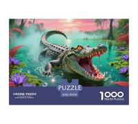 Puzzle Di Legno Artee con coccodrilli e rettili Artee Stampa Di Qualit Giochi Rilassamento E Intelligence Divertimento Gioco Da 1000 Pezzi Per Adulti Bambini 70x50cm/1000pcs