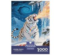 Puzzle Di Legno Artee con tigre potente Artee Stampa Di Qualit Giochi Rilassamento E Intelligence Animale Divertimento Gioco Da 1000 Pezzi Per Adulti Bambini 70x50cm/1000pcs