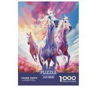 Puzzle Di Legno Artee Stallone che corre Colore Stampa Di Qualit Genitore-Figlio Attivit Animale Di Artework Da 1000 Pezzi Per Adulti E Ragazzi 38x26cm/1000pcs