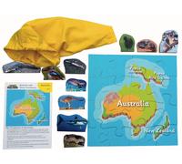 Puzzle di legno Australia e i suoi animali 16 pezzi e 10 animali