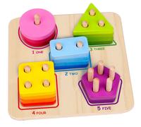 Puzzle di legno con forme geometriche