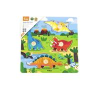 Puzzle di legno con pioli Dinosauri Viga