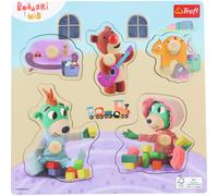 Puzzle di legno con tre gemme e orsacchiotto 1 St