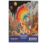 Puzzle Di Legno Corgi Artee con ritratto di canee Stampa Di Qualit Giochi Rilassamento E Intelligence Animale Divertimento Gioco Da 1000 Pezzi Per Adulti Bambini 70x50cm/1000pcs
