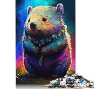 Puzzle di legno da 1000 pezzi per adulti, con simpatici topi dipinti, per esercizi mentali, giochi di intrattenimento, regali, attività per famiglie (75x50 cm)