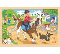 Puzzle di legno Fattoria con pony Goki