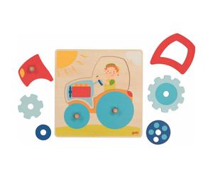 Puzzle di legno goki trattore 6 pezzi 1 St