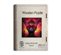Puzzle di legno Magico quadro ad orologio di farfalla