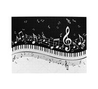 Puzzle di legno per adulti da 500 pezzi con note musicali volanti e tasti del pianoforte - Puzzle in legno per adulti e anziani