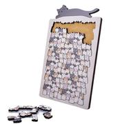 Puzzle Di Legno Per Bambini A Forma Di Gatto Arredo Casa Con Cornice