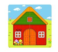 Puzzle di Legno per Bambini Giocattoli Educativi Animali con Storie