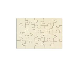 Puzzle di legno personalizzabile da dipingere - 20 pezzi, ca. 290 x 195 mm - puzzle vuoto di legno, legno compensato non trattato