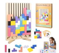 Puzzle Di Legno, Puzzle Bambini, Puzzle In Legno Impilabile, Tangram Bambini Set, Giocattoli Di Formazione Del Cervello, Giochi Montessori Bambini 3 4 5 6 Anni, Regali Educativi Per Bambini