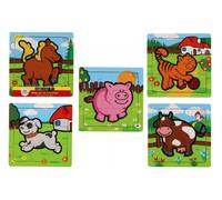 Puzzle di legno Teddies i miei primi animali: cavallino