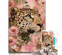 Puzzle di leopardi per adolescenti 1000 pezzi, aiuta il cervello ad allenare i giocattoli avvincenti per coltivare la pazienza, un'opera d'arte (75x50cm)