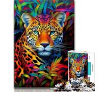 Puzzle di leopardo africano da 1000 pezzi per adolescenti, aiuta il cervello a esercitare giocattoli avvincenti per coltivare la pazienza e l'interazione genitore-figlio (75x50cm)
