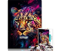 Puzzle di leopardo africano per adolescenti, 1000 puzzle, giocattoli educativi per l'apprendimento, giochi per famiglie, regali e compleanni unici, 50x75cm