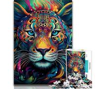 Puzzle di leopardo africano per adulti e adolescenti, 1000 pezzi, gioco educativo e sfida giocattolo, ideale come regalo per tutta la famiglia (38x26cm)