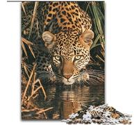 Puzzle di leopardo della giungla per adolescenti, 1000 puzzle, per ammazzare il tempo durante le vacanze, ogni pezzo è unico - Gioco divertente e stimolante per tutta la famiglia (50x75cm)