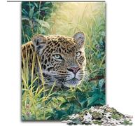 Puzzle di leopardo della giungla per adulti e adolescenti, per età pari o superiore a 14 anni, gioco di Natale antistress, regalo per donne (26x38cm)