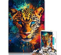 Puzzle di leopardo per adolescenti, 1000 pezzi, giochi educativi, decorazione per la casa, adatti per la decorazione del desktop, 75x50cm