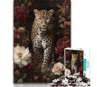 Puzzle di leopardo per adolescenti, giocattolo educativo intellettuale decomprimente adatto per la decorazione della scrivania (50x75cm)