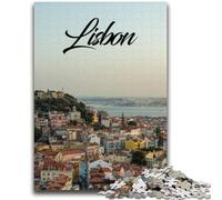 Puzzle di Lisbona, Portogallo, per adulti e adolescenti, modelli da assemblare, ideali come regalo per tutta la famiglia, adatti per 14 e 1000 pezzi (50x75cm)