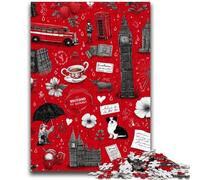 Puzzle di Londra per adulti 1000 pezzi, antistress, per ammazzare il tempo in casa, per migliorare l'amore tra coppie, 26x38cm