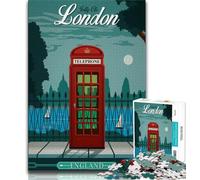 Puzzle di Londra per adulti, puzzle da 1000 pezzi, gioco per famiglie, antistress, sfida difficile, collezione di artisti, belle arti, 50x75cm