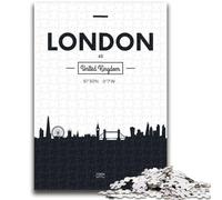 Puzzle di Londra, Regno Unito, per adolescenti, giocattoli, giochi educativi, antistress, lista dei desideri con Babbo Natale, 1000 pezzi (50x75cm)