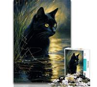 Puzzle di lupi in bianco e nero per adolescenti, 1000 pezzi, difficili da completare ma divertenti e spiritosi, regalo di compleanno, regali, decorazioni murali (50x75cm)