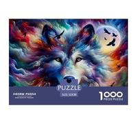 Puzzle di lupi. Puzzle per adulti e bambini. 1000 pezzi. Ottimi regali, gioco a sfida, giochi educativi, decorazione domestica per regali e giochi educativi 52x38cm/1000pcs