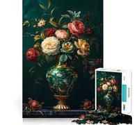Puzzle di lusso senza tempo con bouquet, 1000 pezzi, gioco di logica mentale, delicato e rilassante, taglio preciso, lista dei desideri di Babbo Natale 38x26cm