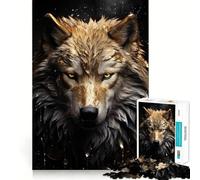 Puzzle di lusso White Wolf da 1000 pezzi,gioco per lo sviluppo delle capacità cognitive,superficie liscia e priva di sbavature,rilassante attività di gruppo per interni (38x26cm)