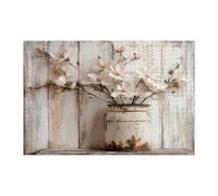 Puzzle di magnolie primaverili per adulti, 1000 pezzi, puzzle stampati in legno floreale rustico, decorazioni in legno rustico per feste di intrattenimento