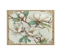 Puzzle di magnolie primaverili per adulti, 500 pezzi, puzzle in legno vintage estetico floreale, decorazioni retrò vittoriane per l'intrattenimento domestico